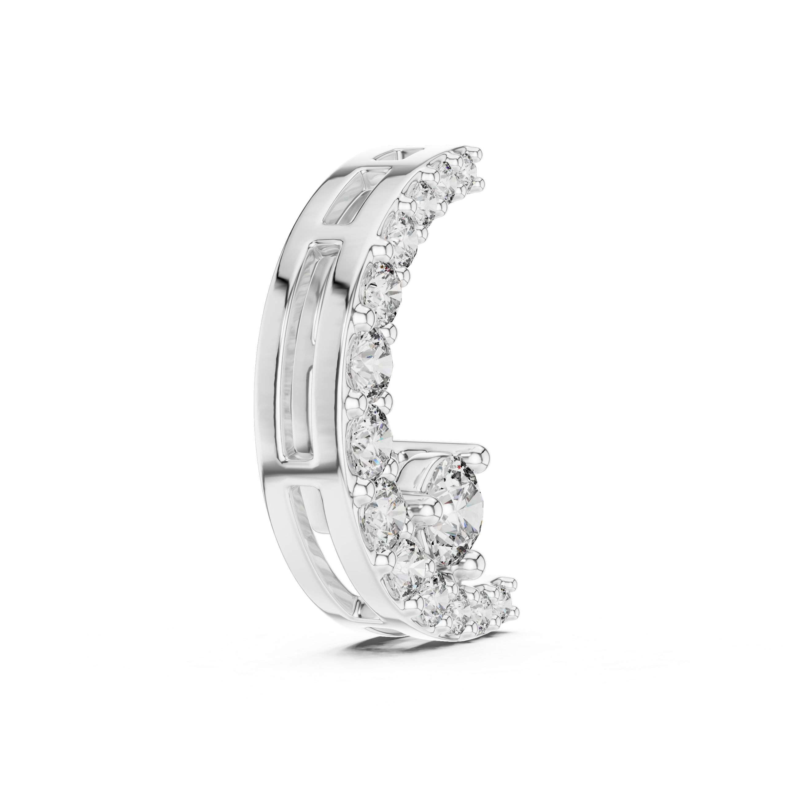 Lunar Crest Necklace-silver