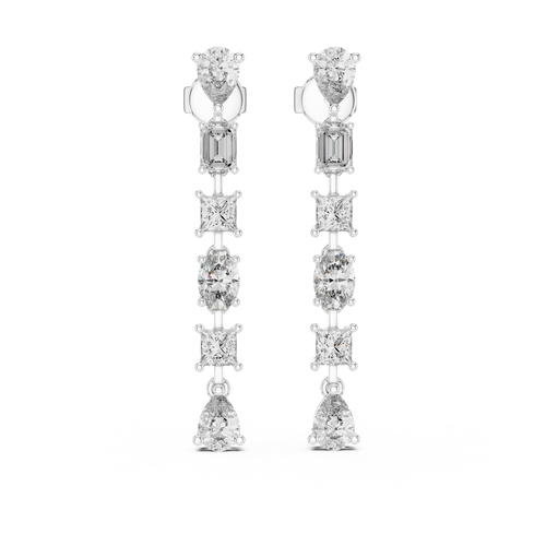 Sparkling Geometry Drops-silver