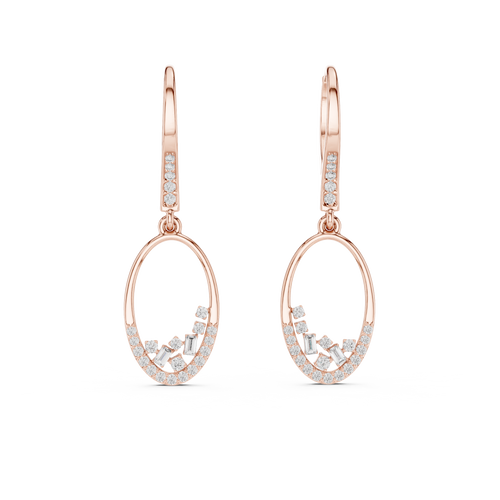 Twilight Circle Drops-rose gold