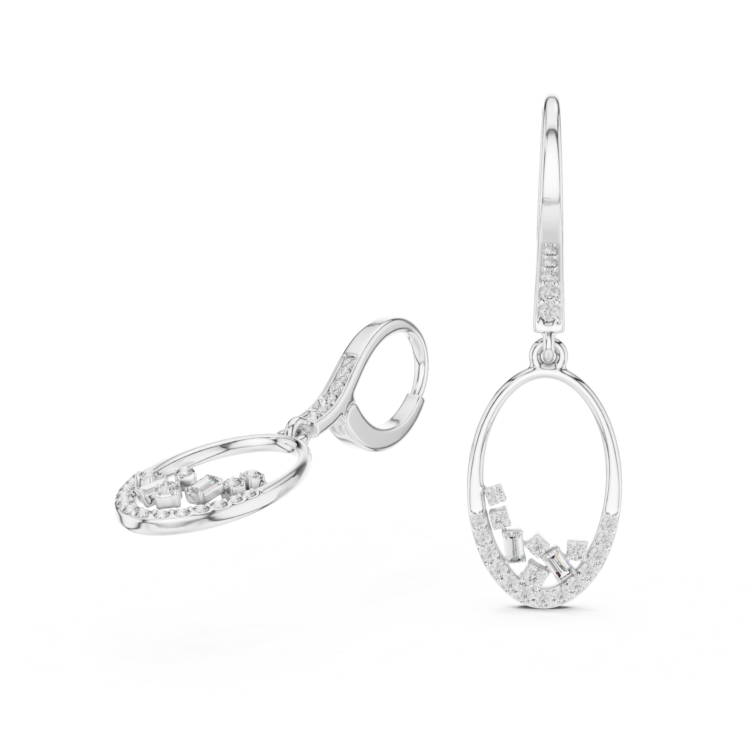 Twilight Circle Drops-silver