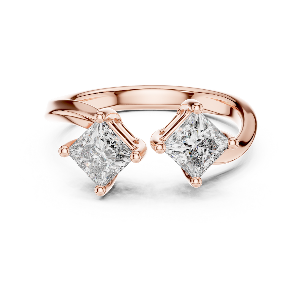 Twin Prism Embrace-rose gold