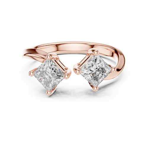 Twin Prism Embrace-rose gold