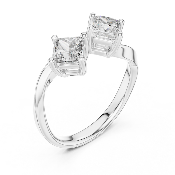 Twin Prism Embrace-silver