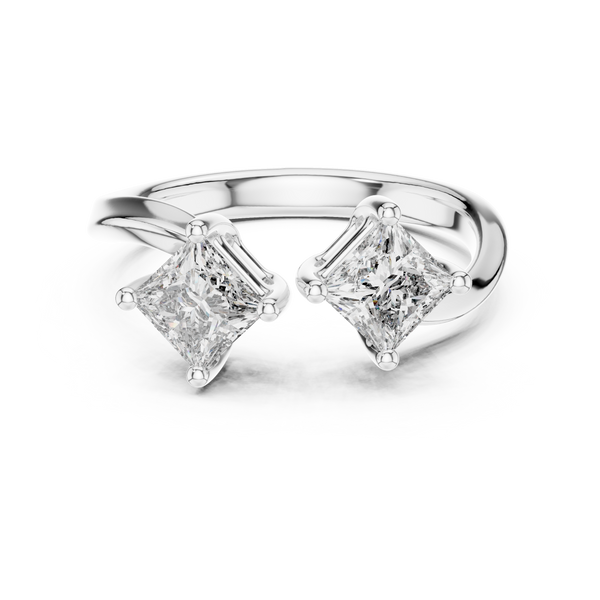 Twin Prism Embrace-silver