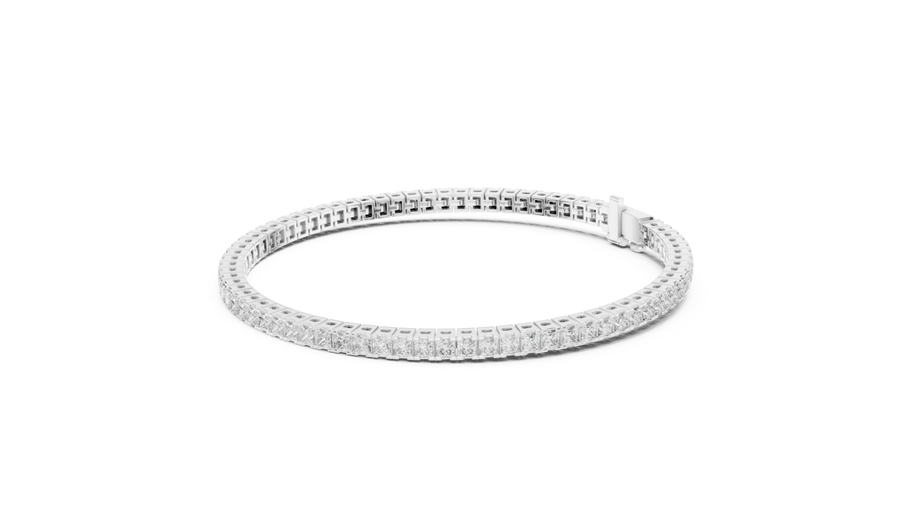 Diamond Mirage Bangle-silver