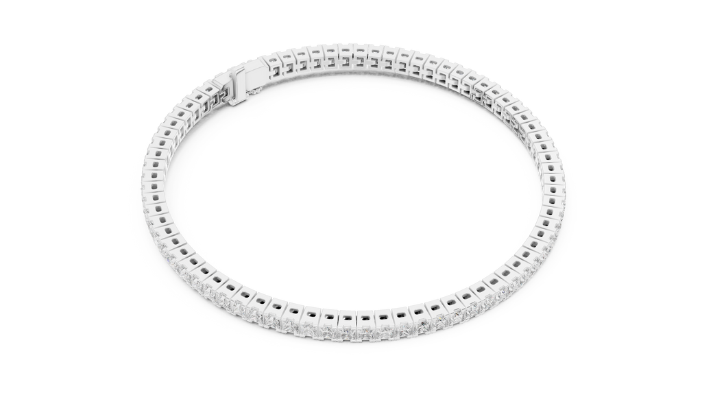 Diamond Mirage Bangle-silver