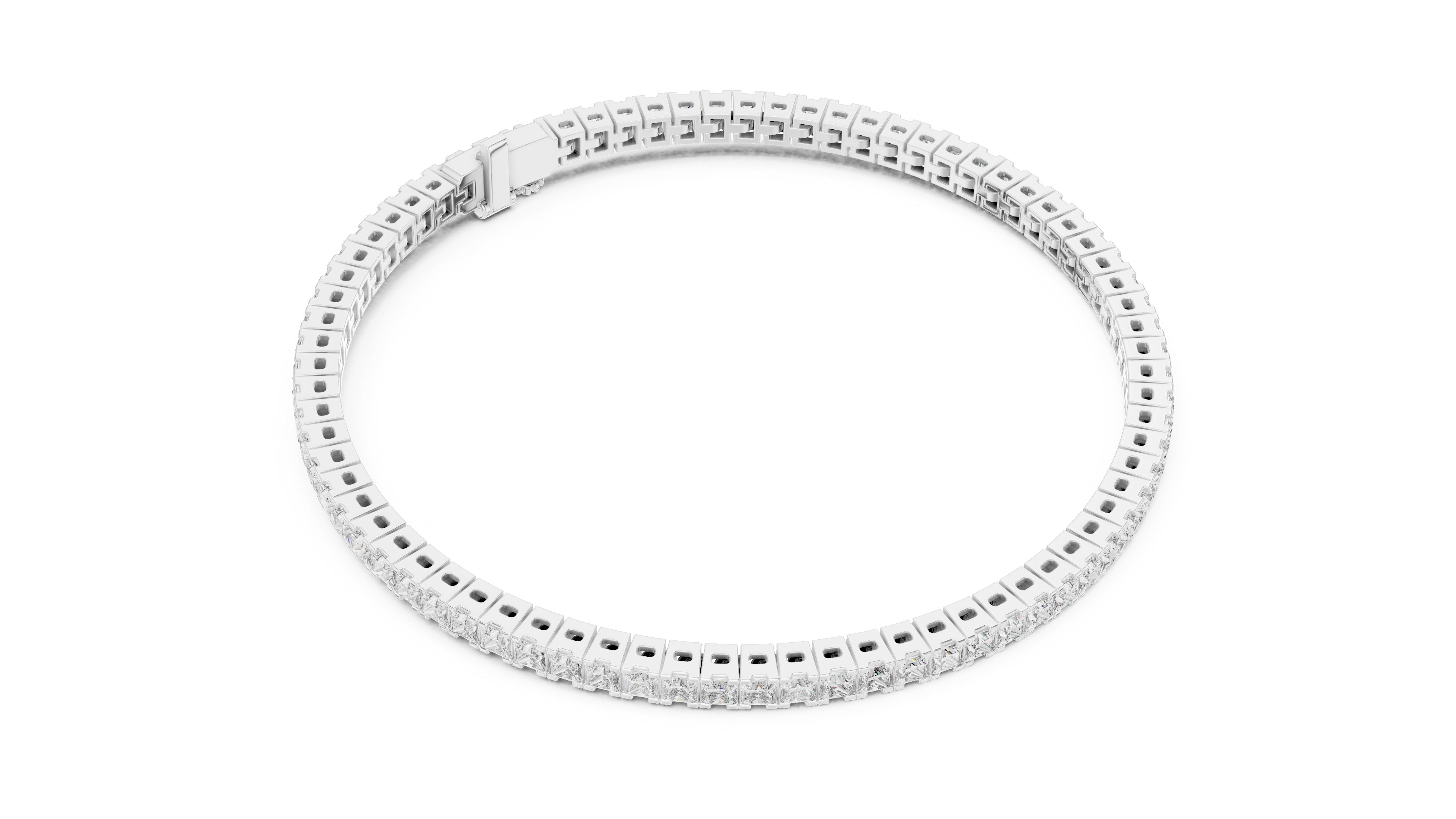 Diamond Mirage Bangle-silver
