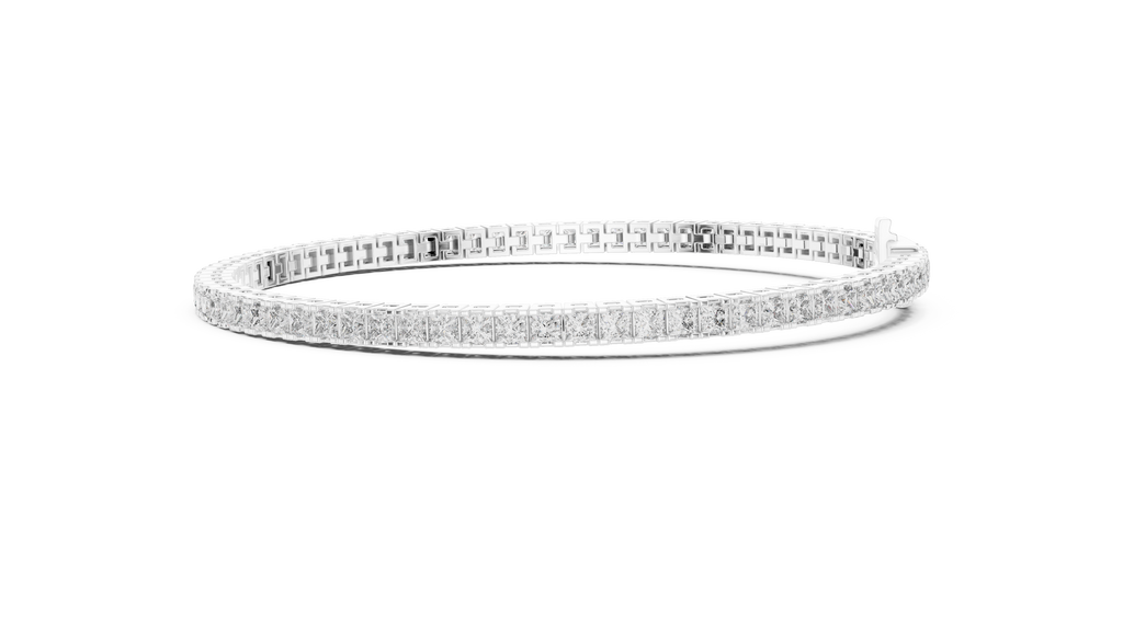 Diamond Mirage Bangle-silver