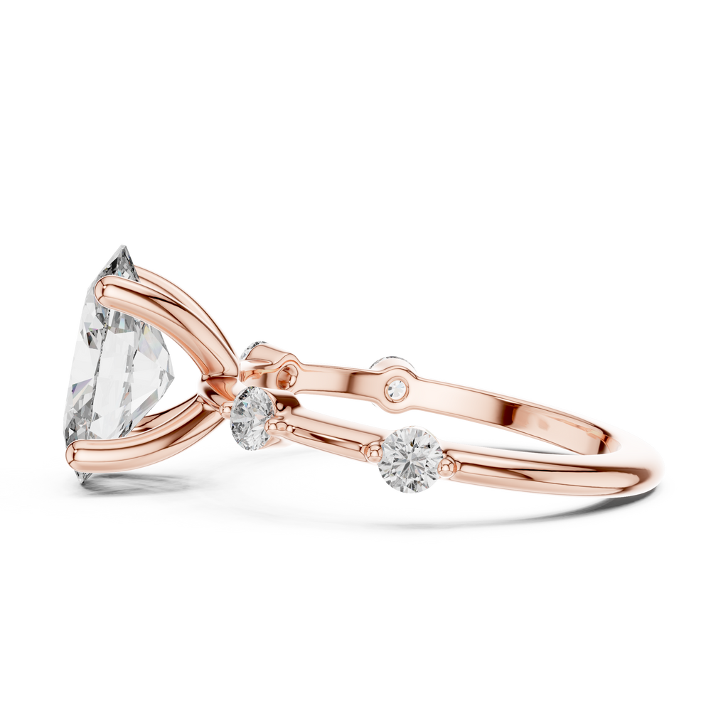Blush Radiance Ring-silver