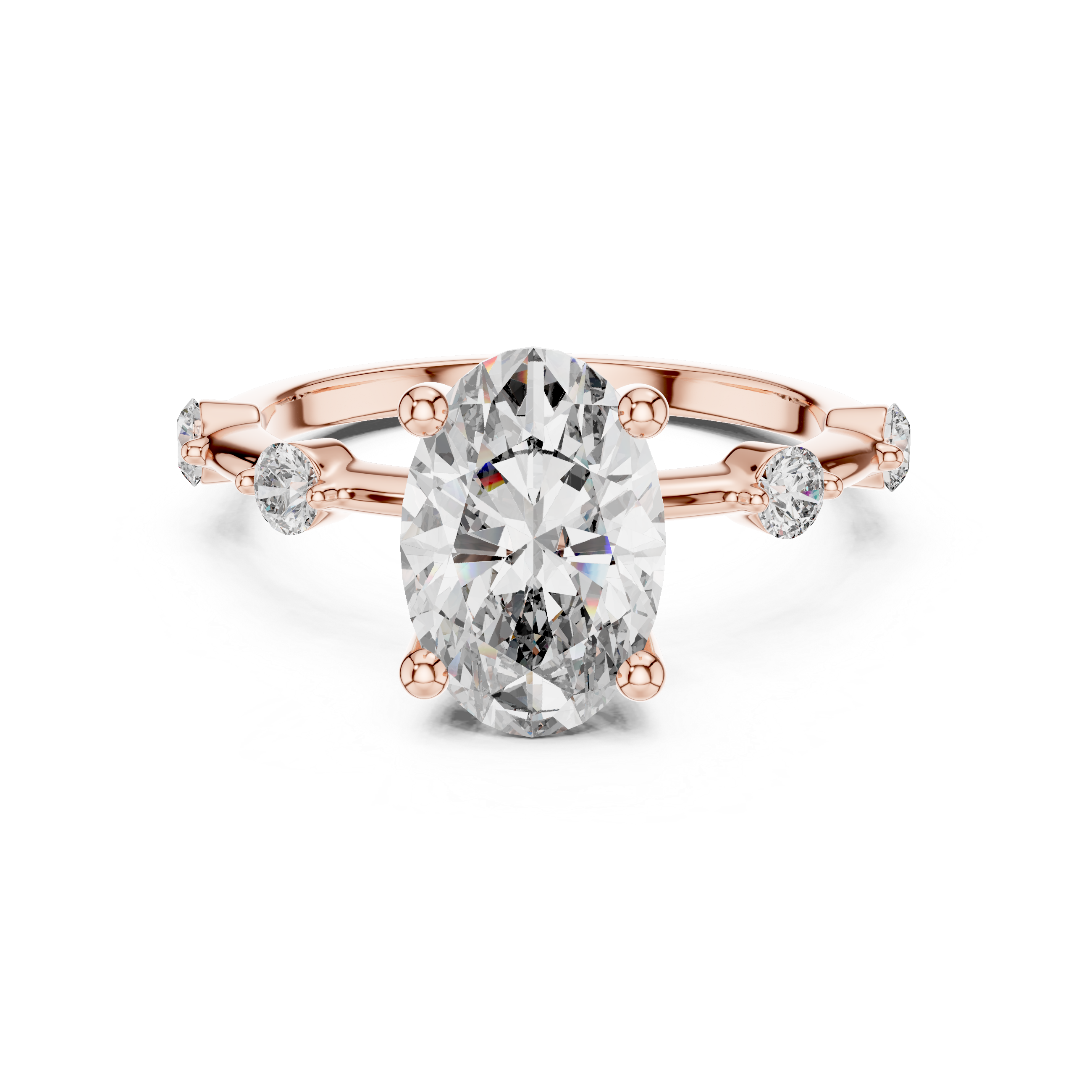 Blush Radiance Ring-silver