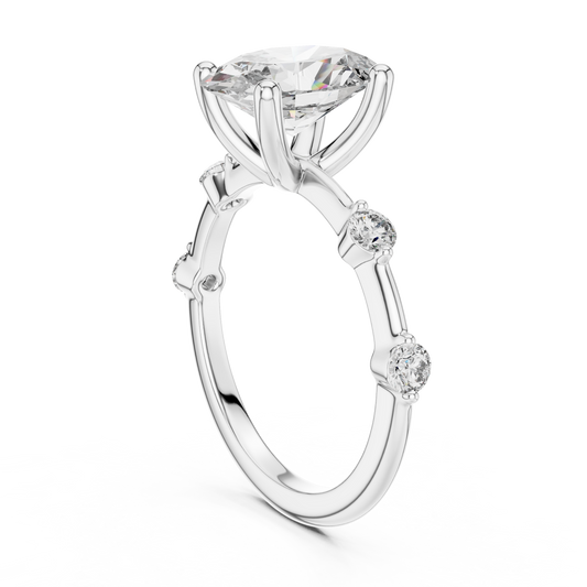 Blush Radiance Ring-silver