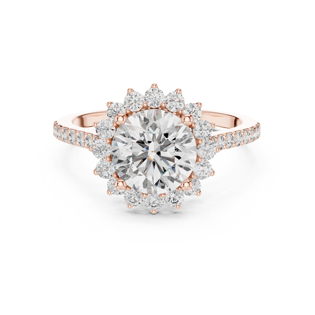 Floral Halo Brilliance-rose gold