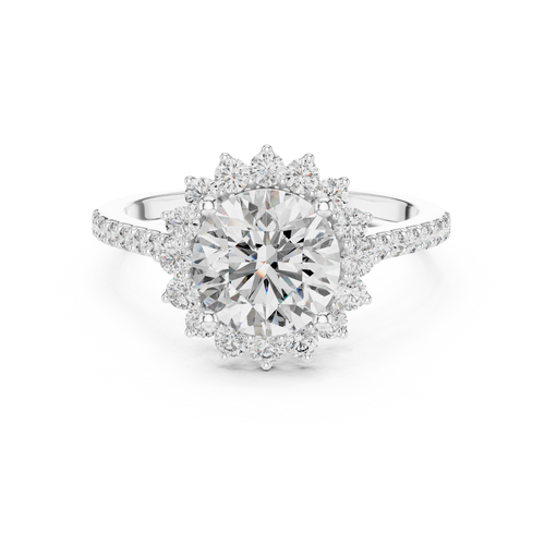 Floral Halo Brilliance-silver