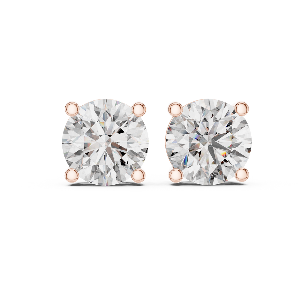 Diamond Dewdrop Studs-rose gold