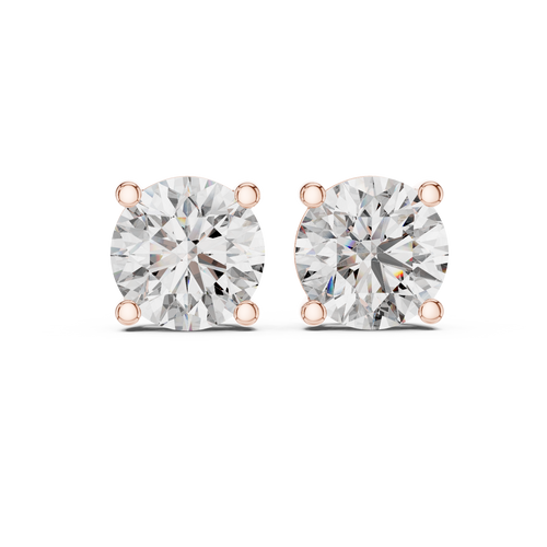 Diamond Dewdrop Studs-rose gold