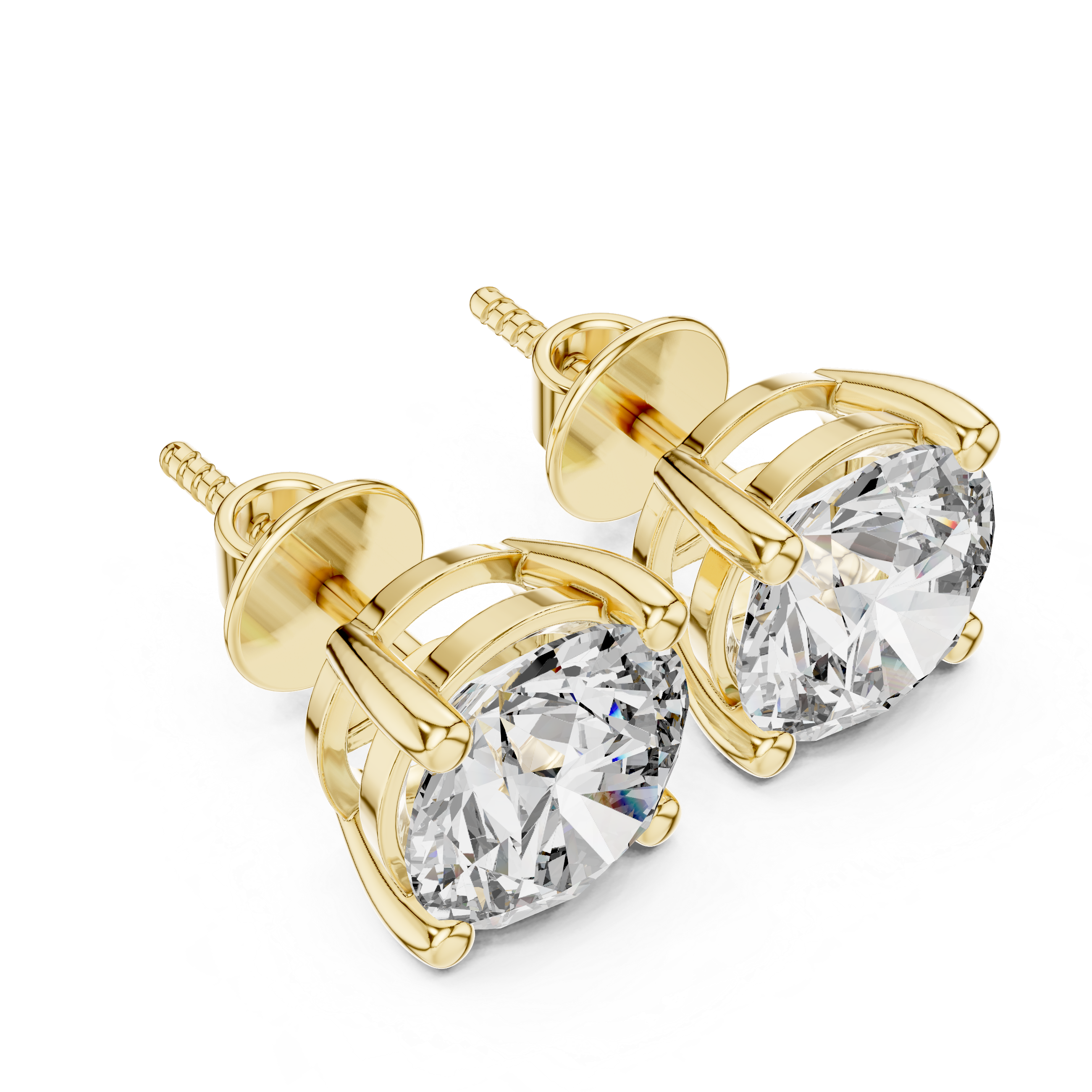Diamond Dewdrop Studs-gold