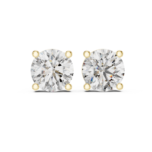 Diamond Dewdrop Studs-gold
