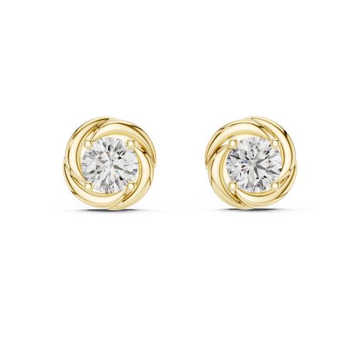 Radiant Twist Studs-gold