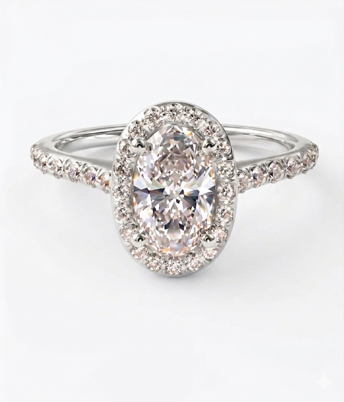 Pavé Halo Ring-silver