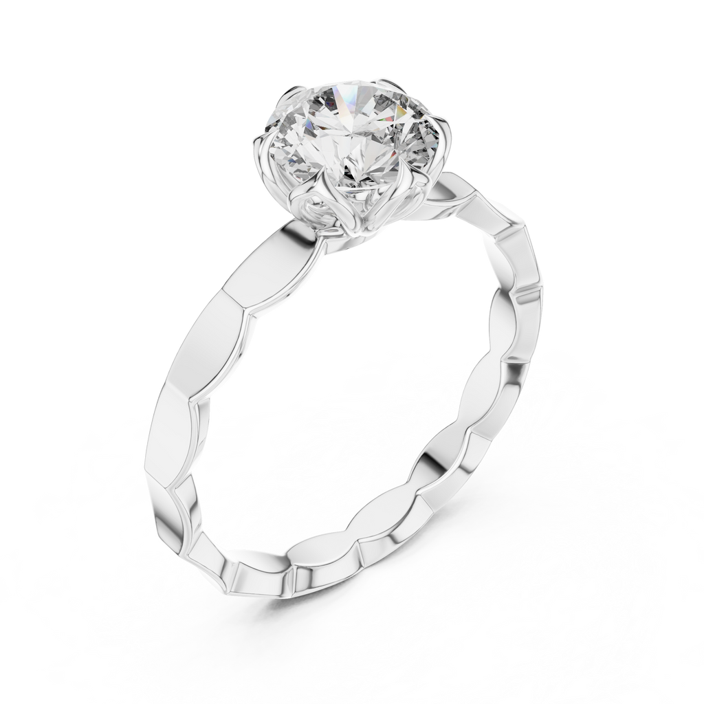 Luminé Petal Ring-silver
