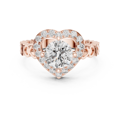 Lovelight Halo Ring-rose gold