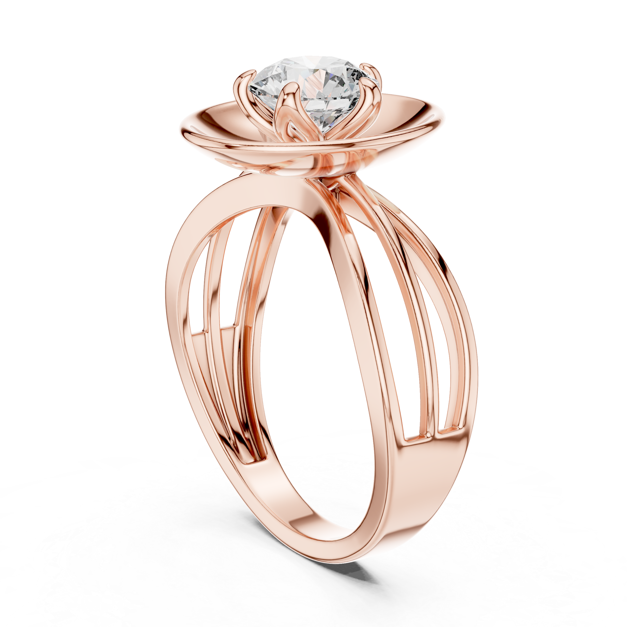 Oval Aura Solitaire-silver