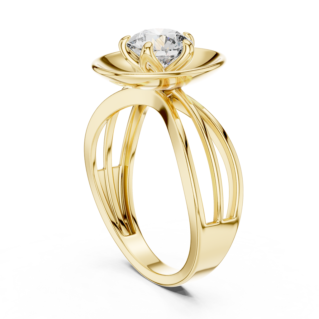 Oval Aura Solitaire-silver