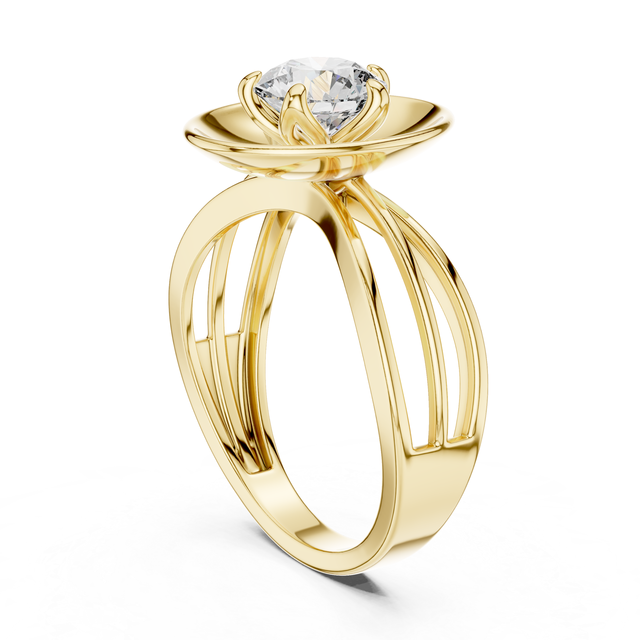 Oval Aura Solitaire-silver