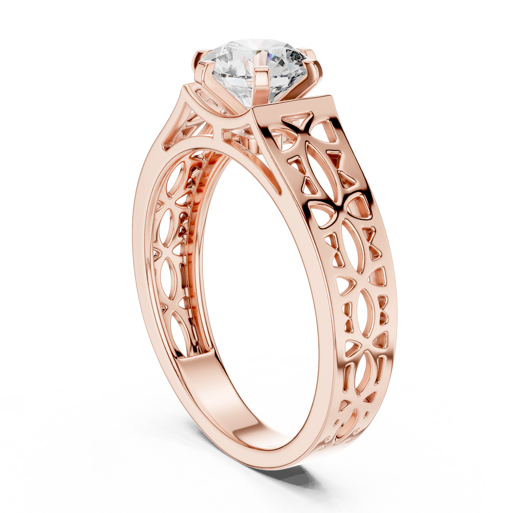 Aura Filigree Solitaire-silver