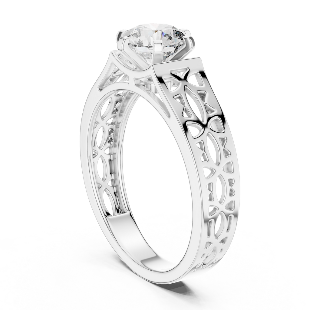 Aura Filigree Solitaire-silver