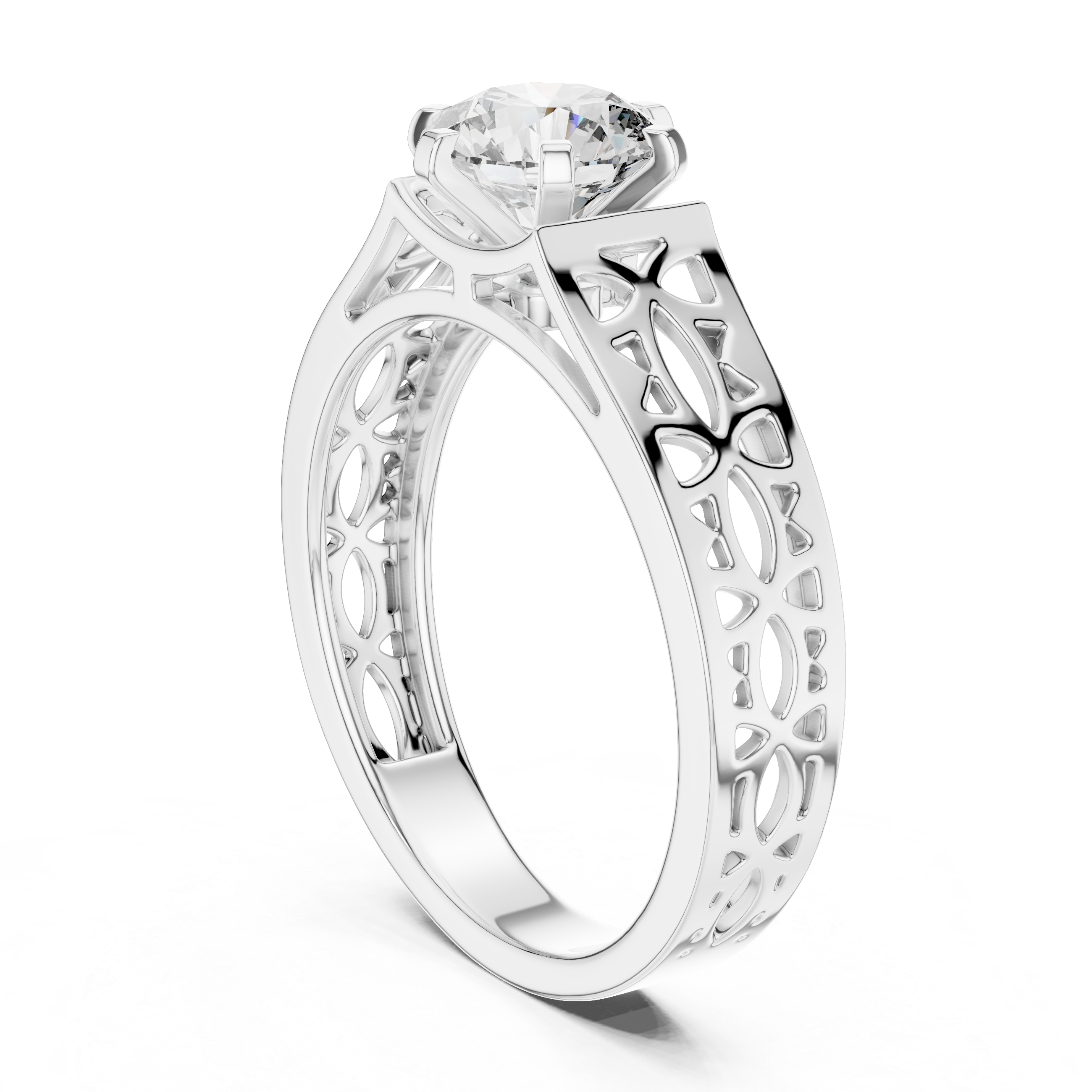 Aura Filigree Solitaire-silver
