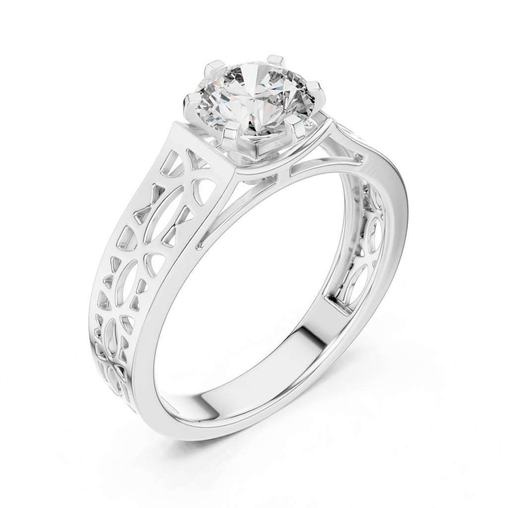 Aura Filigree Solitaire-silver