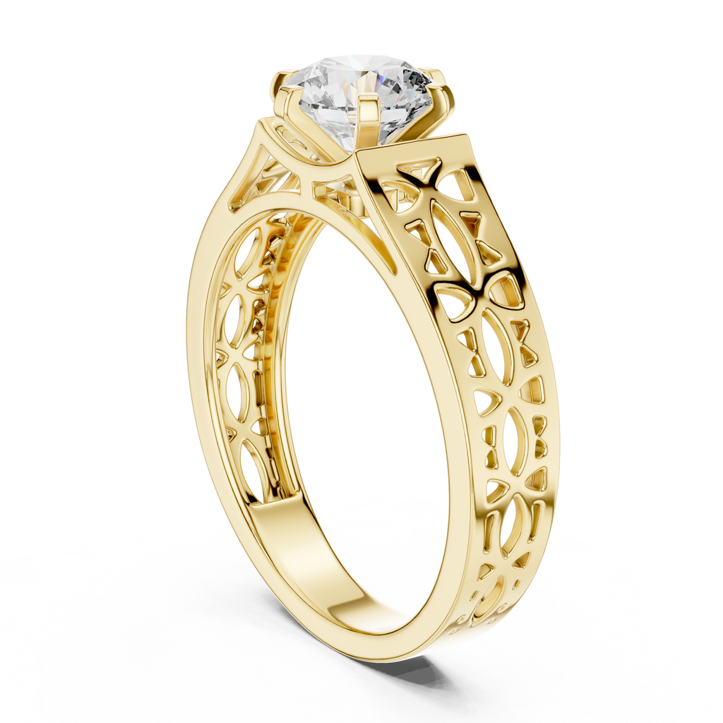Aura Filigree Solitaire-silver