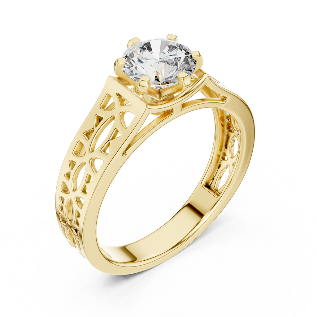 Aura Filigree Solitaire-silver