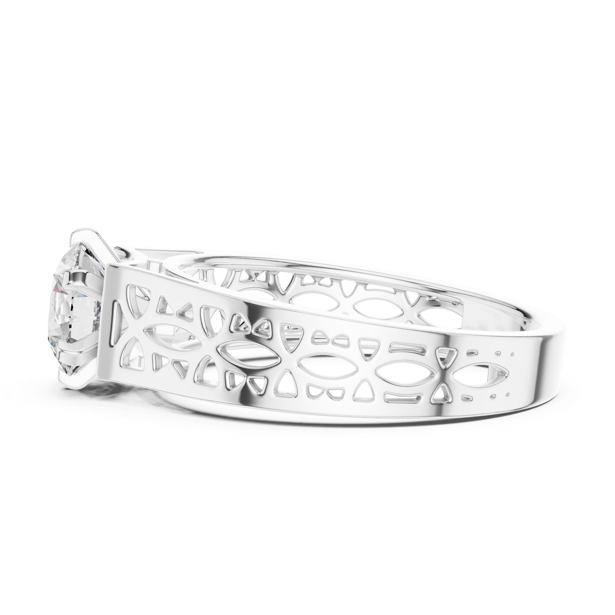 Aura Filigree Solitaire-silver