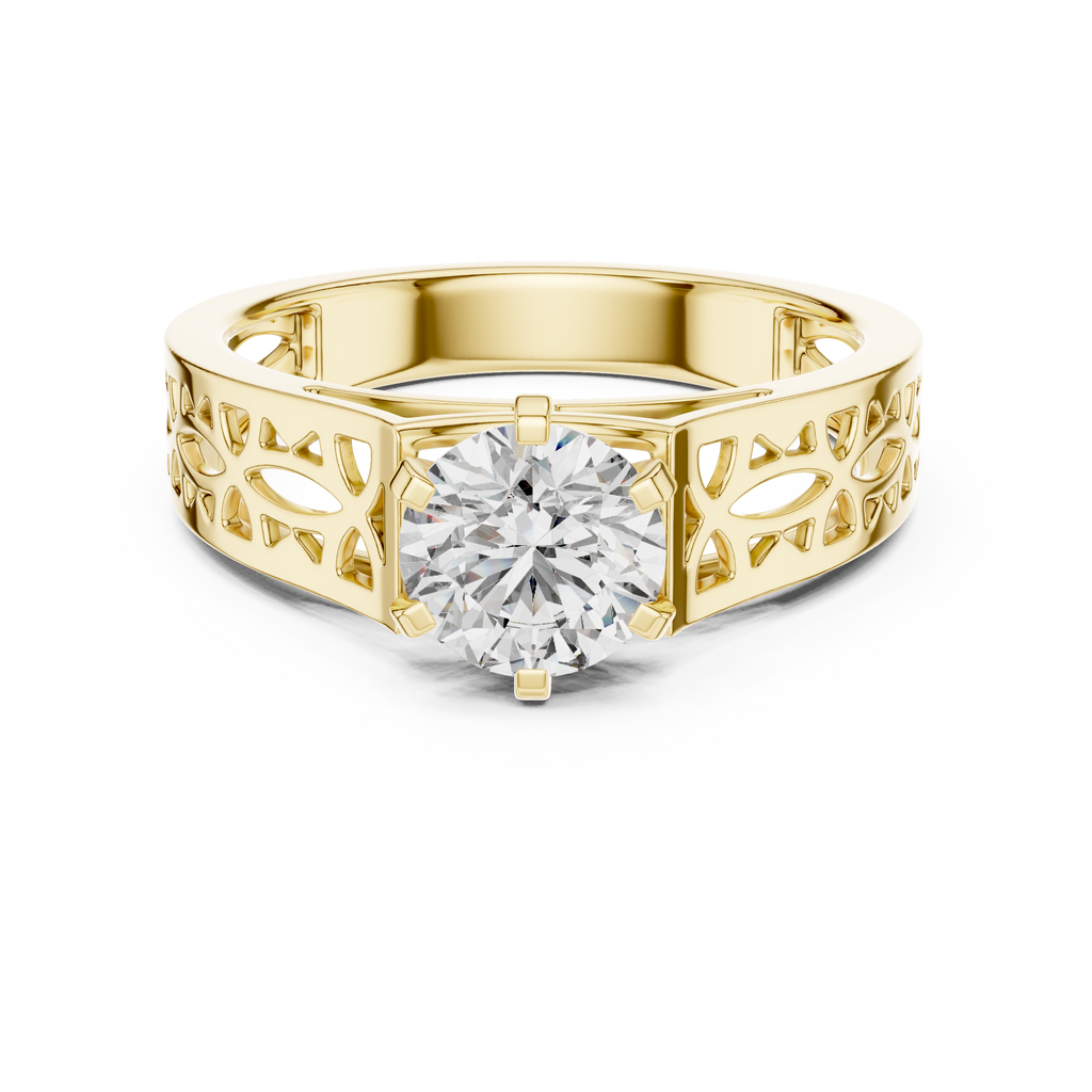 Aura Filigree Solitaire-gold