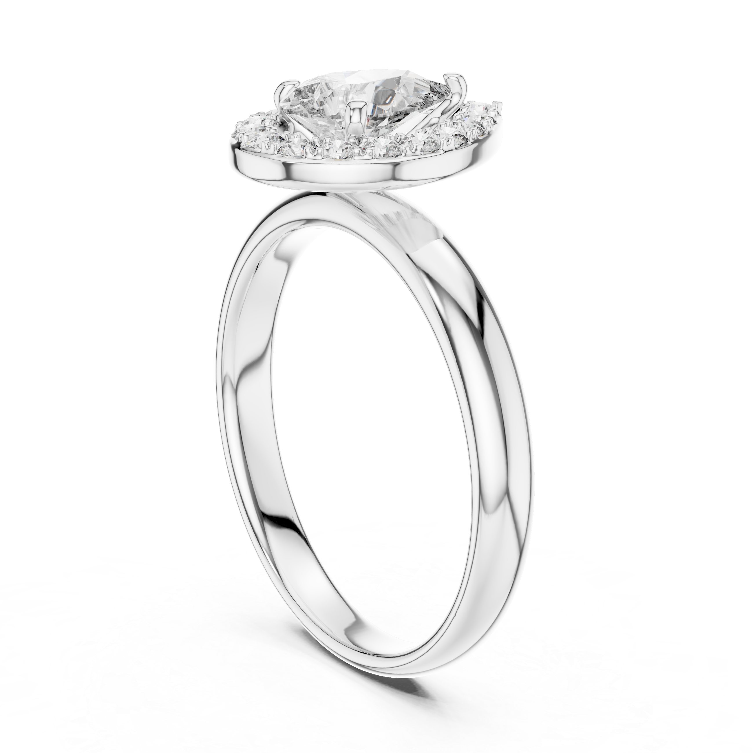 Pearluxe Halo Ring-silver