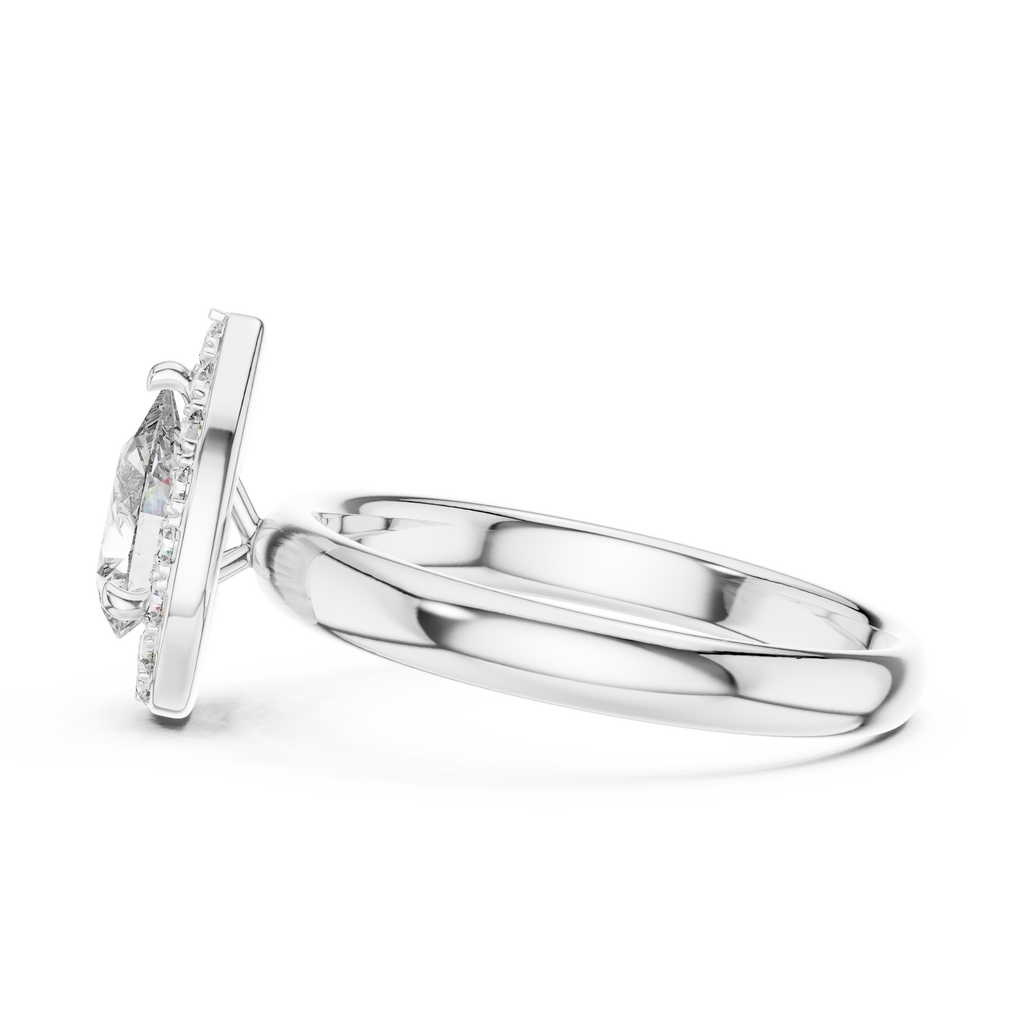Pearluxe Halo Ring-silver