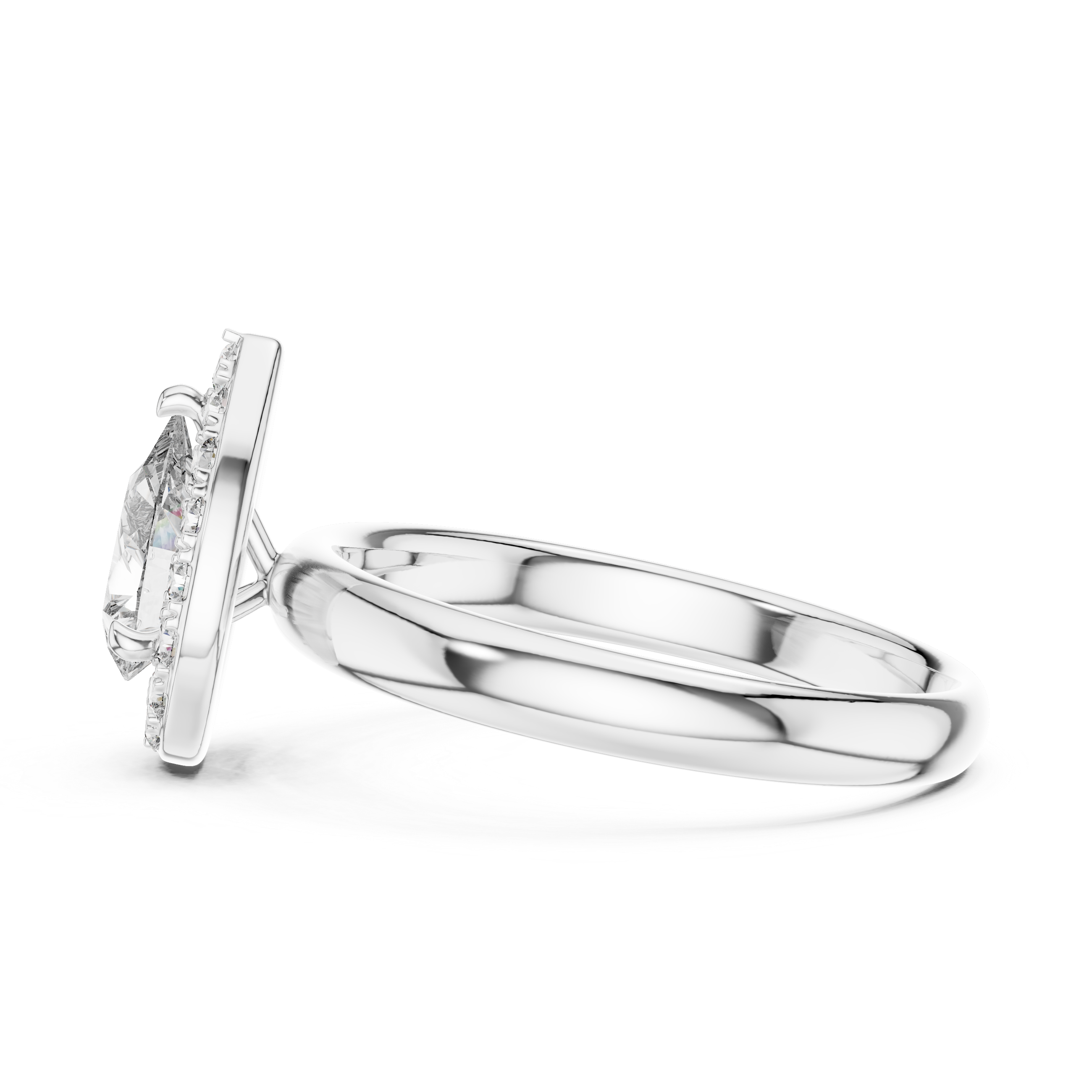 Pearluxe Halo Ring-silver