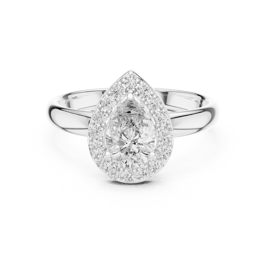 Pearluxe Halo Ring-silver