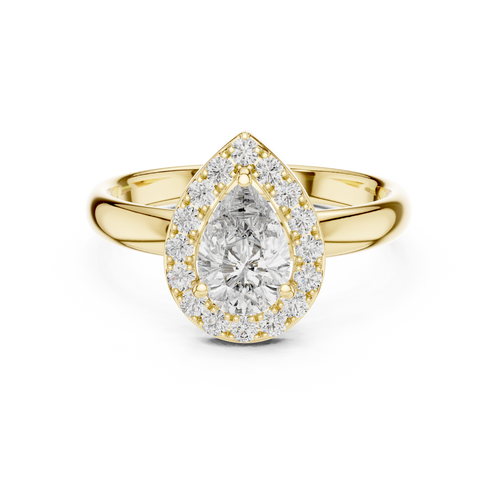 Pearluxe Halo Ring-gold