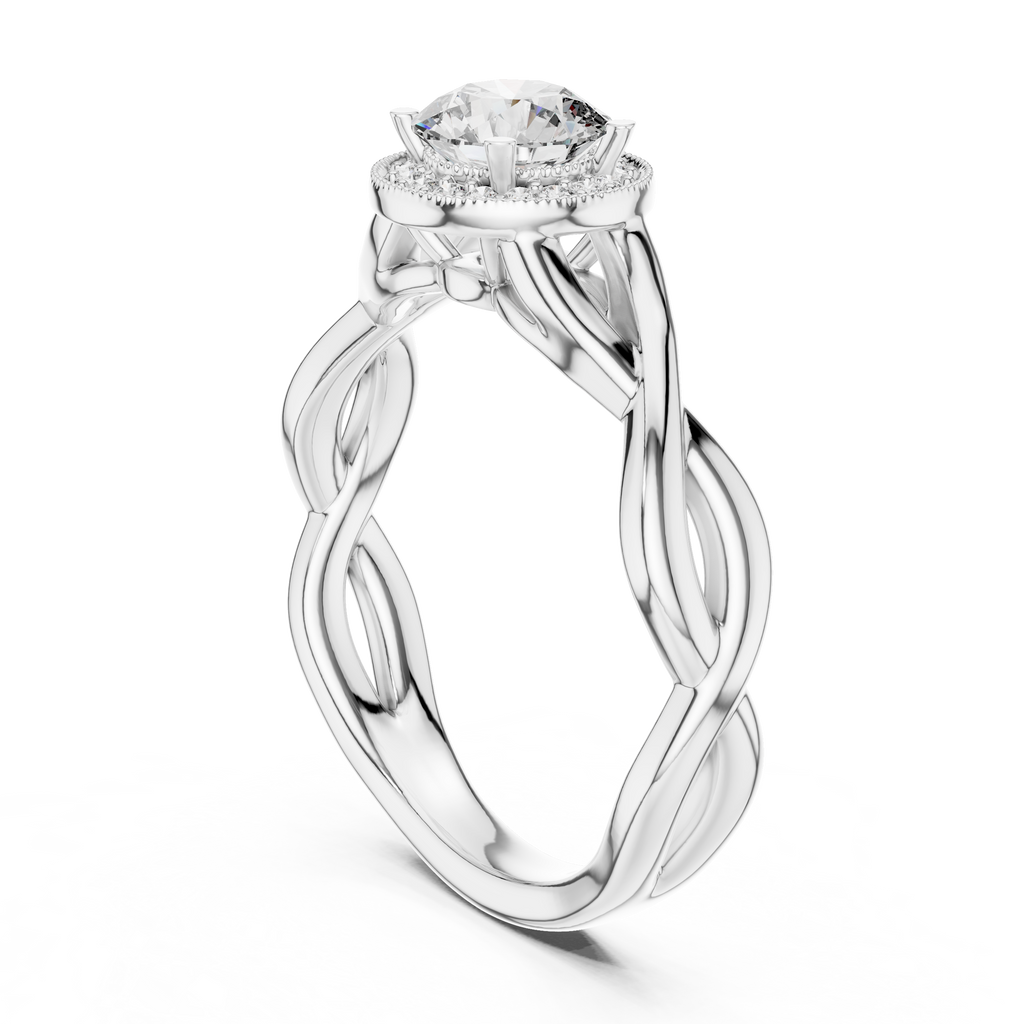 Radiant Weave Solitaire-silver
