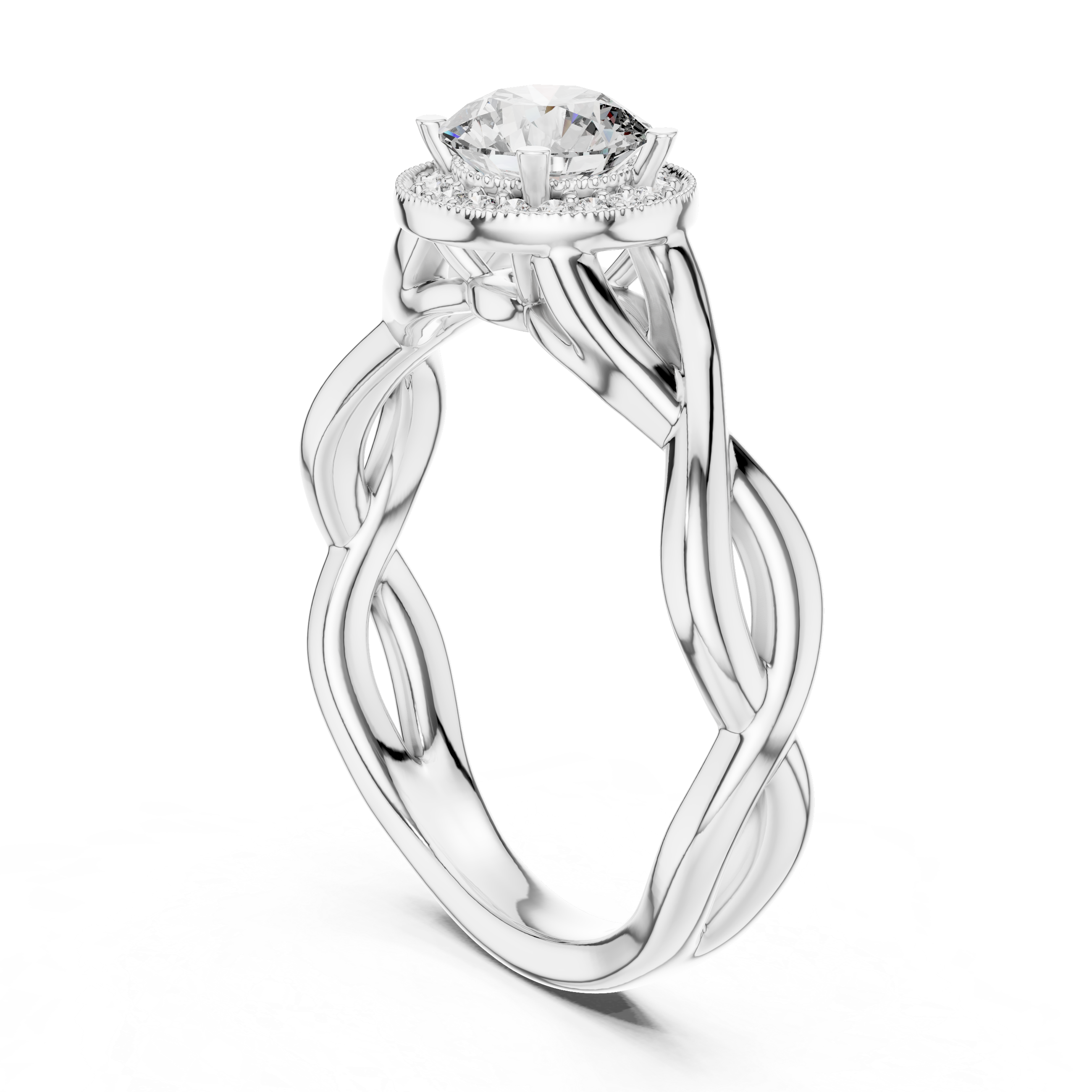 Radiant Weave Solitaire-silver