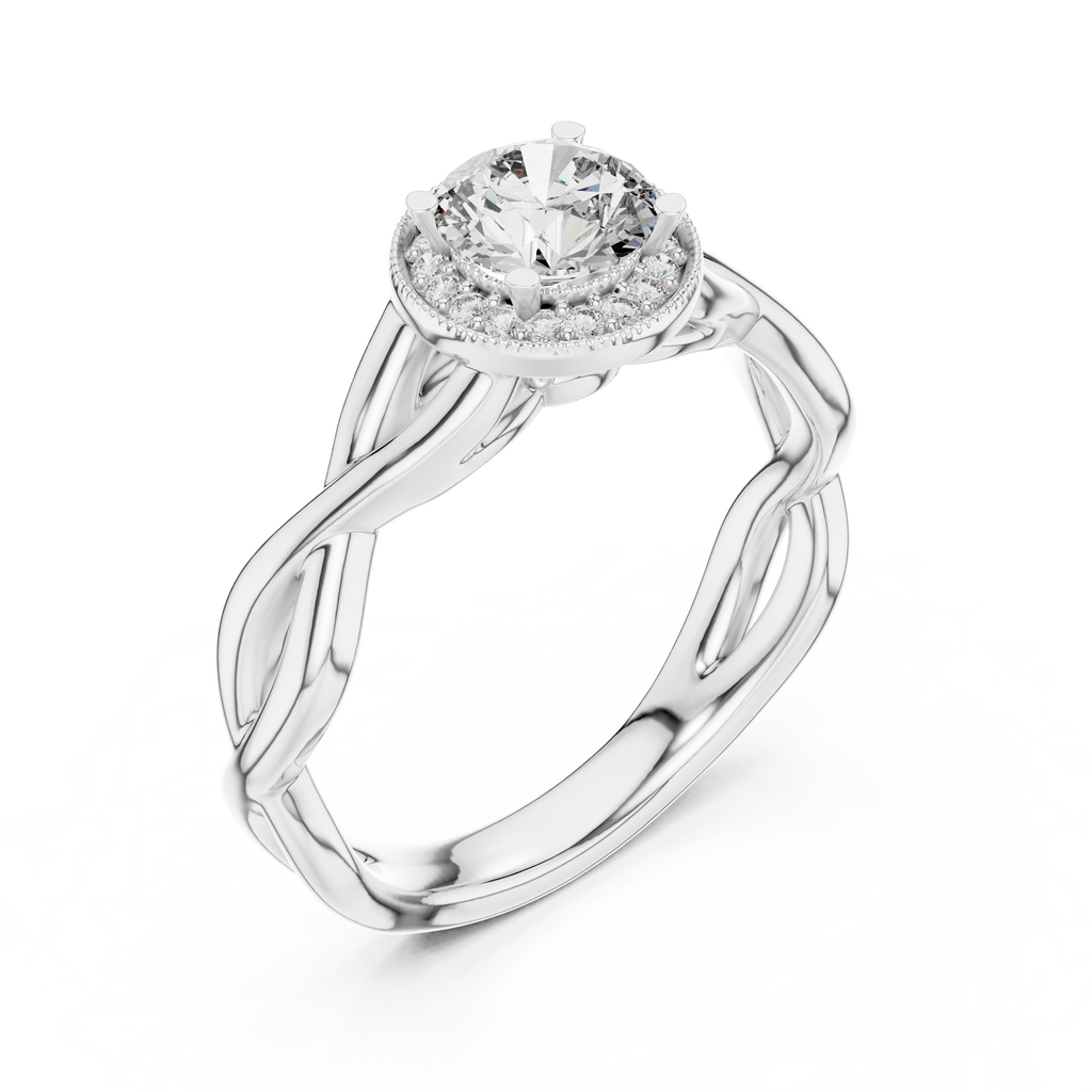Radiant Weave Solitaire-silver