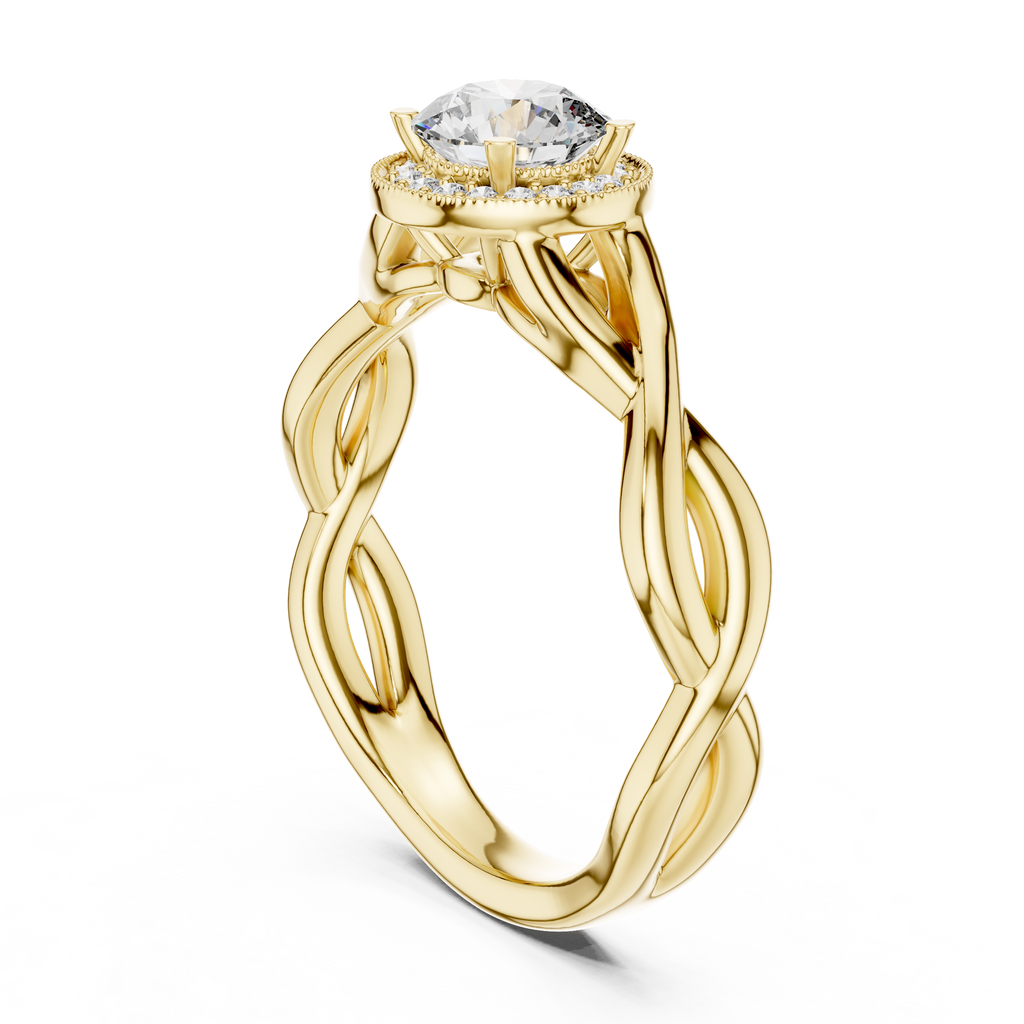 Radiant Weave Solitaire-silver