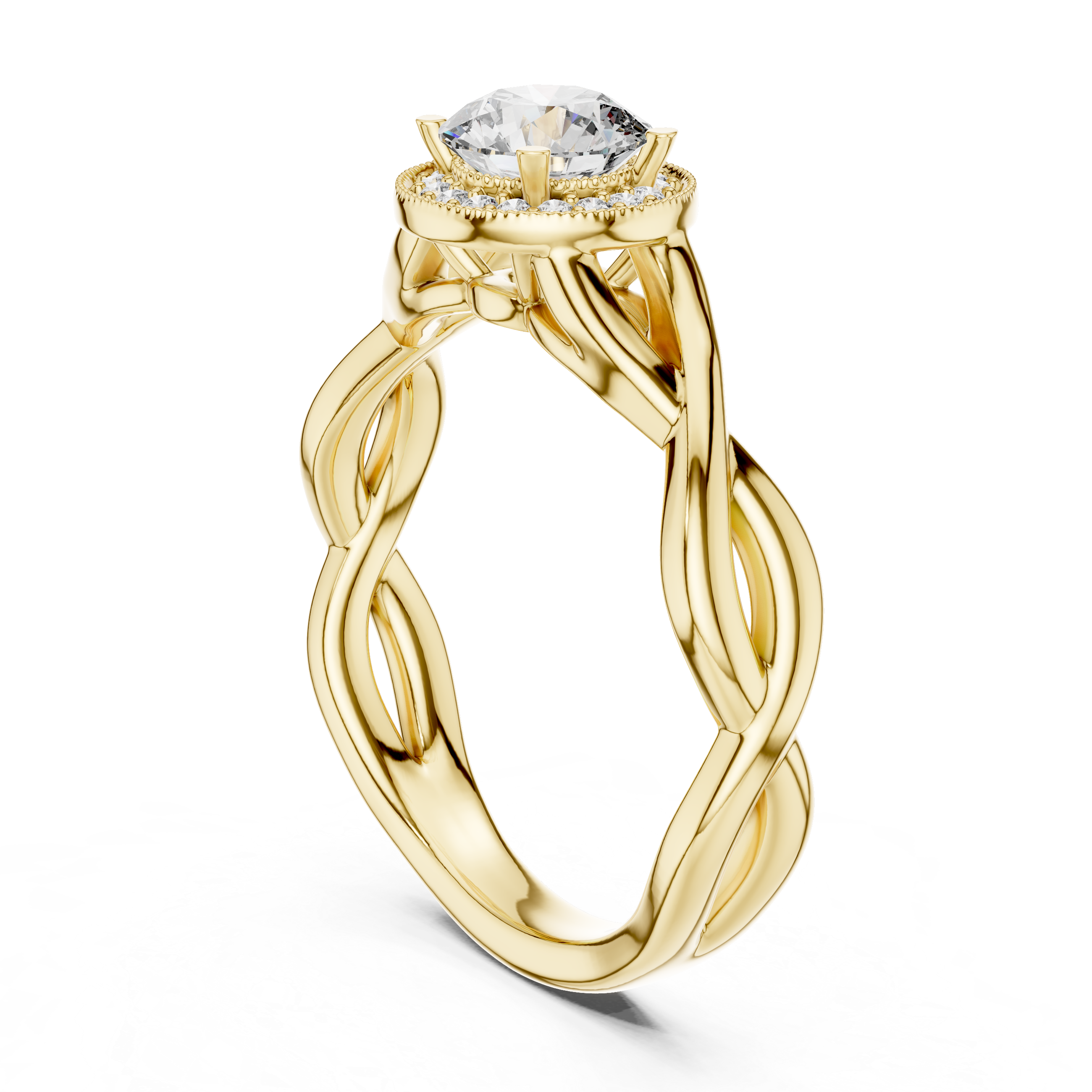 Radiant Weave Solitaire-silver