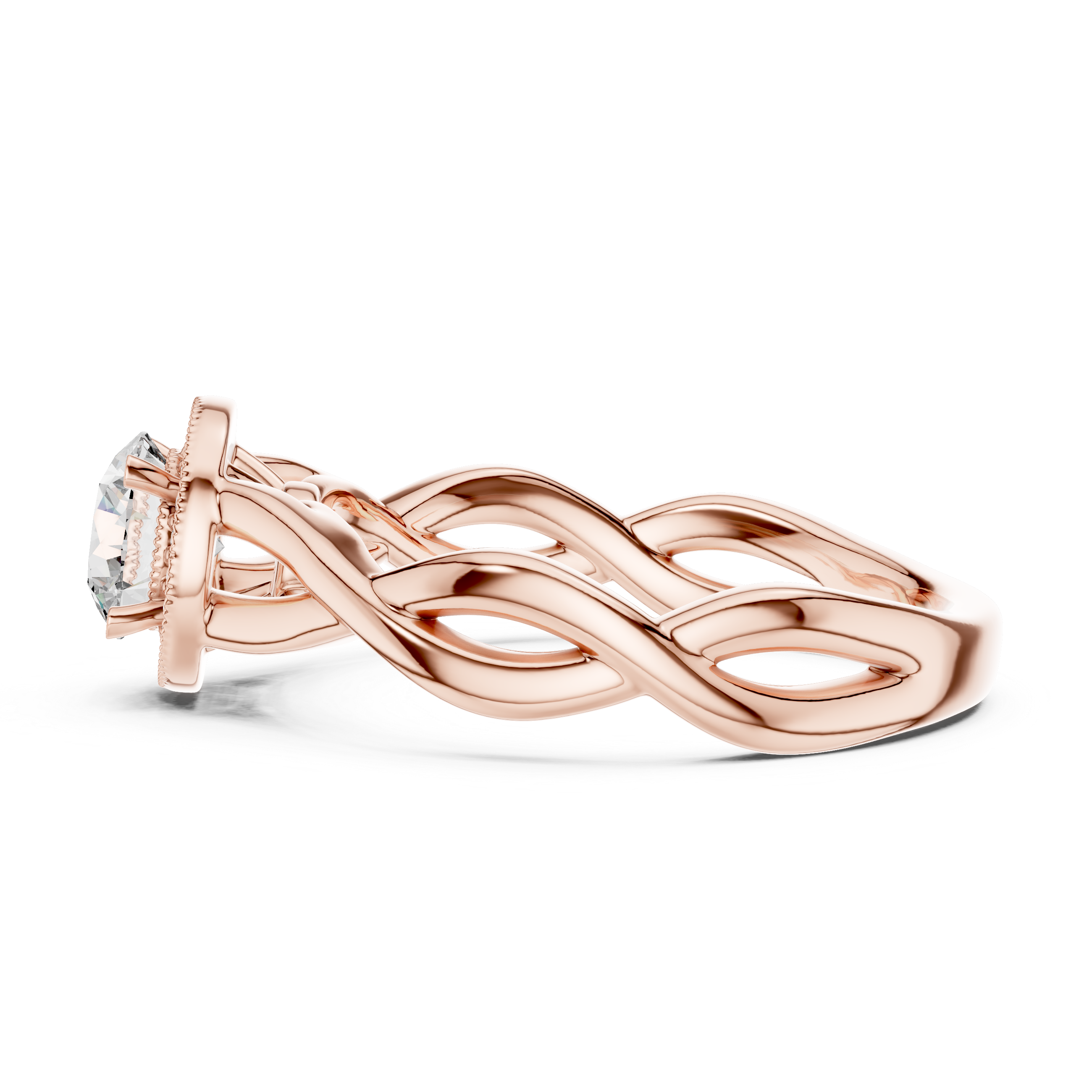 Radiant Weave Solitaire-silver