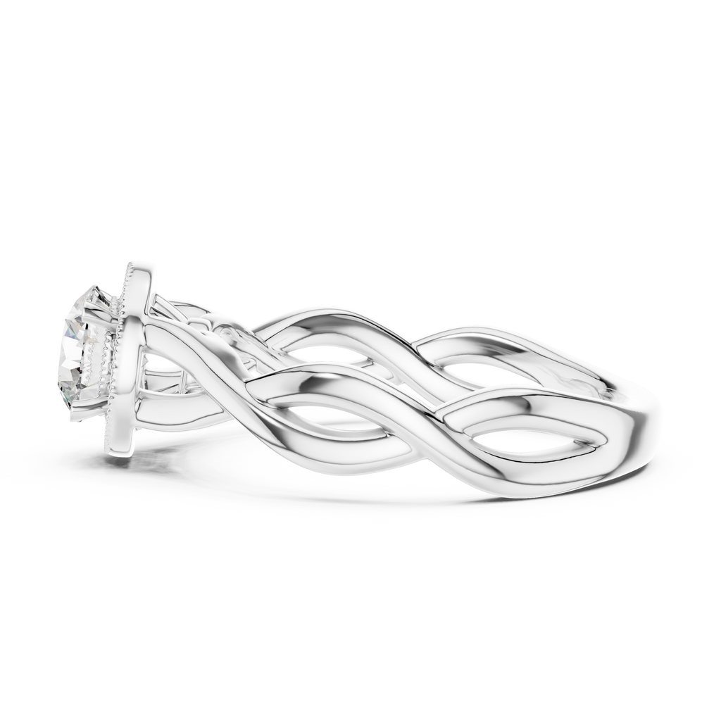 Radiant Weave Solitaire-silver
