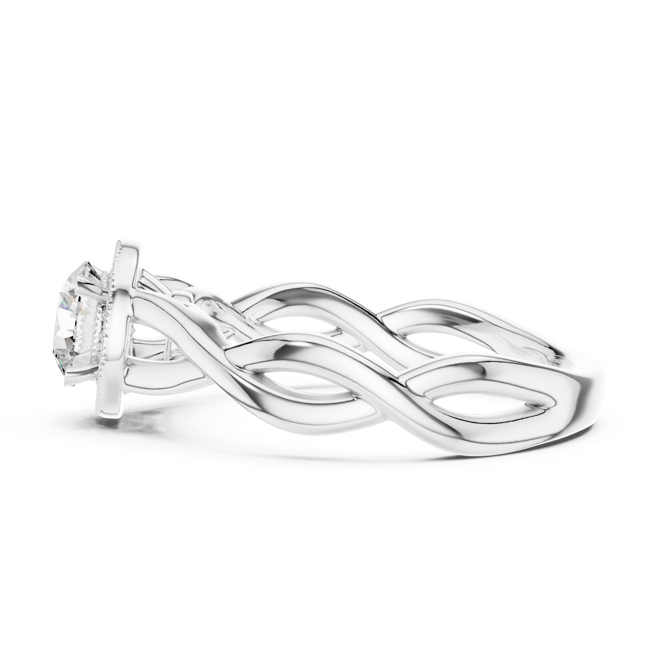 Radiant Weave Solitaire-silver