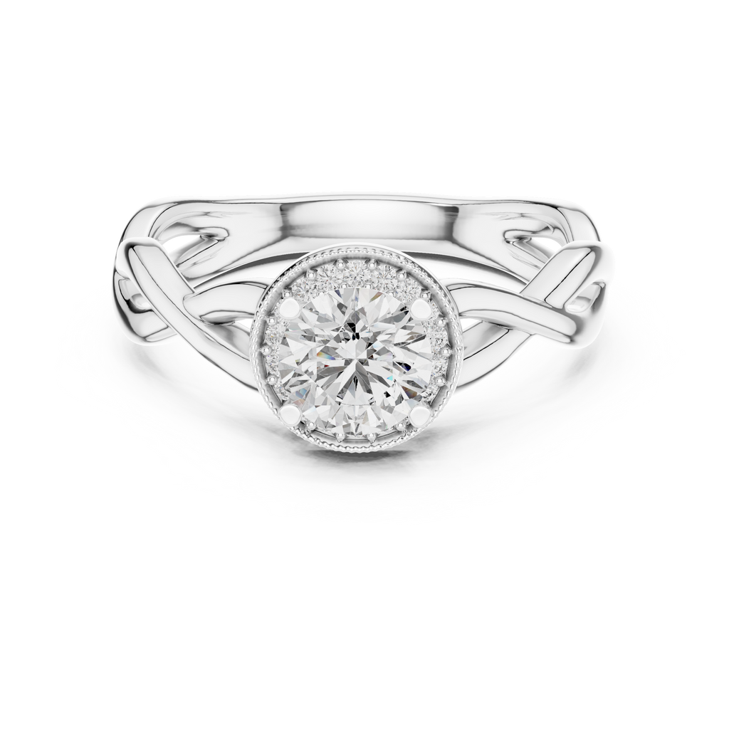 Radiant Weave Solitaire-silver